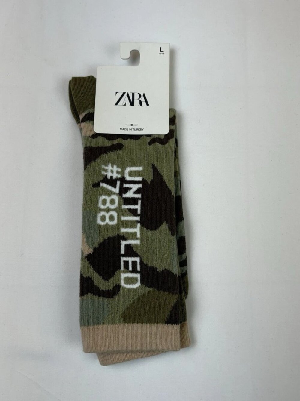 Zara Men's Camo Graphic Crew Socks - Shoe Size L 9-13